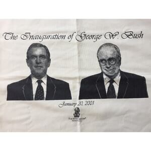 Vtg 2001 Ritz Carlton Inauguration George W Bush President King Pillowcase 20x40